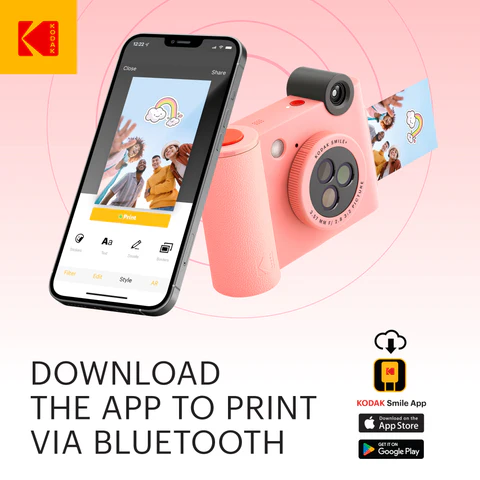 Kodak SMILE+ Instant Print Camera, 2x3'', Pink