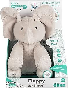 Ecost Customer Return Gund Flappy, the singing and speaking elephant plays with the ears - German, a