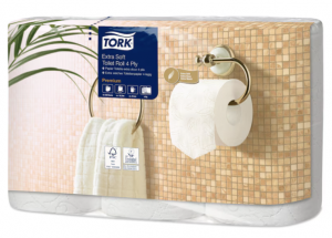 Toilet paper Tork Premium Extra Soft Conventional T4, 4 layers, 9.7cm x 19.1m, 6 pcs/pack