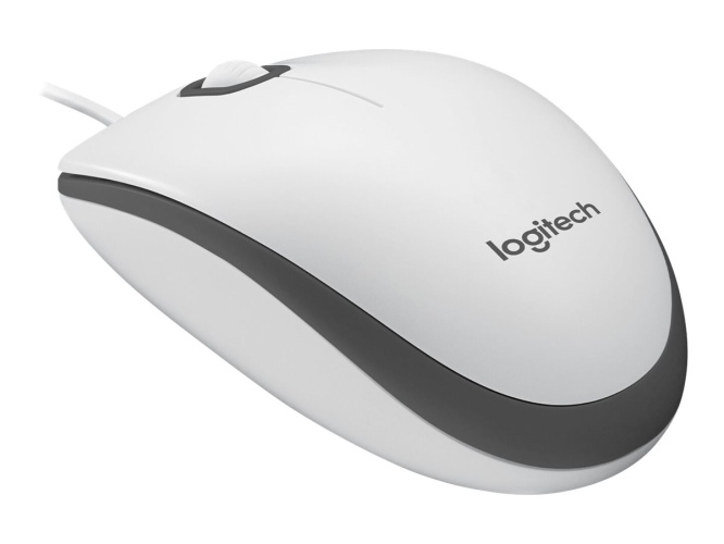 Logitech M100 Wired Mouse, 1000 DPI, White