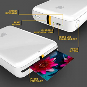 Kodak STEP Instant Mobile Photo printer Colour ZINK 2x3'' 1 ppm, Bluetooth, White