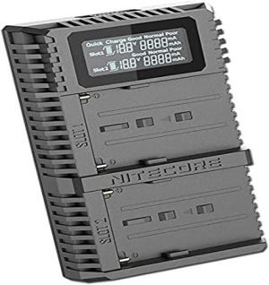 Ecost Customer Return Nitecore USN3PRO Dual-Slot USB Charger for Sony Camera Batteries