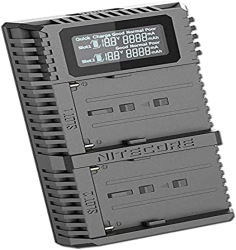 Ecost Customer Return Nitecore USN3PRO Dual-Slot USB Charger for Sony Camera Batteries