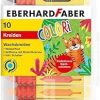 Ecost Customer Return Eberhard Faber 521009 - wax crayons in 10 vivid colors, with sliding sleeve an
