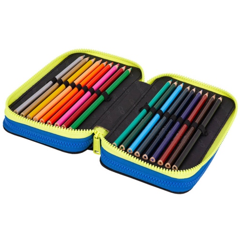 Triple decker pencil case with equipment CoolPack Jumper 3 ATLANTIS