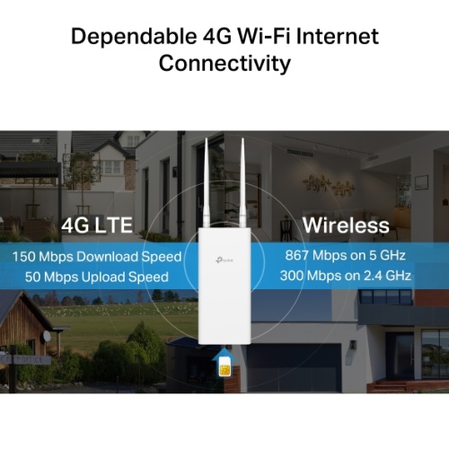 TP-Link Archer MR402-Outdoor 4G AC1200 Dual Band Wi-Fi Outdoor Router