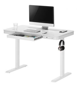 Adjustable Height Table Up Up Balder II White