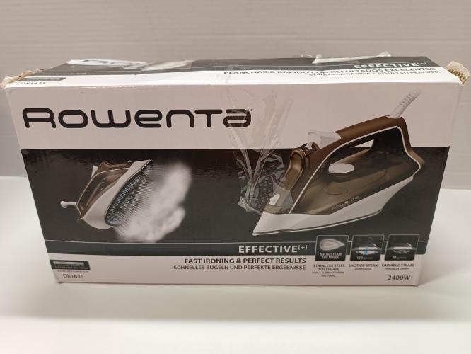 Ecost Customer Return, Rowenta Effective + DX1635 Steam iron Stainless Steel soleplate 2400 W Brown