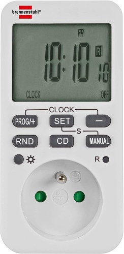 Ecost customer return Brennenstuhl 1506321 ComfortLine Weekly Timer White (Digital Programmable Sock