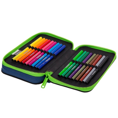 Double decker school pencil case with equipment CoolPack Jumper 2 Monster Team