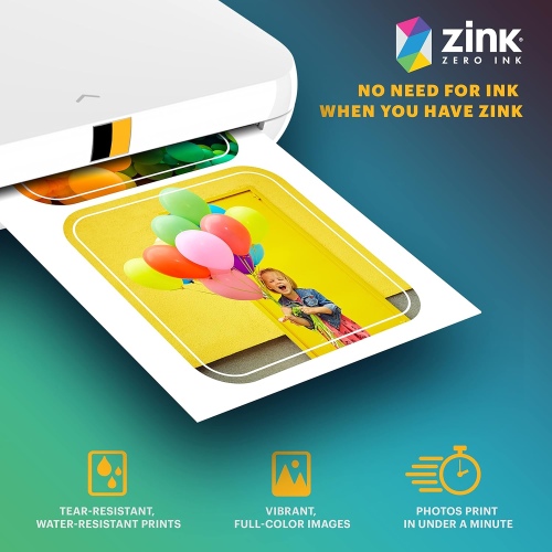 Kodak ZINK 2x3'' 50x76 mm 30 Sheets Pre-Cut Sticker Photo Paper
