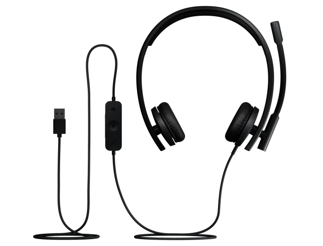 Logitech H570e Stereo MS Teams Wired Headset USB-A, Black