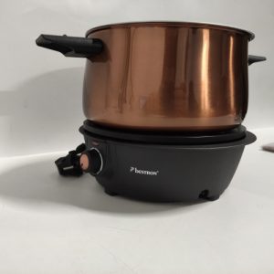 SEFVHxNWlJeDRk8jd1OxRjWfl0eevr3lU7tx03j7 Ecost Customer Return Bestron Electric Fondue Set for up to 8 People, with 8 x Fondue Forks and C