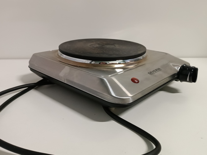 Ecost Customer Return Severin hotplate, mass hob (1x Ø 18 cm), stepless temperature setting, DK 1