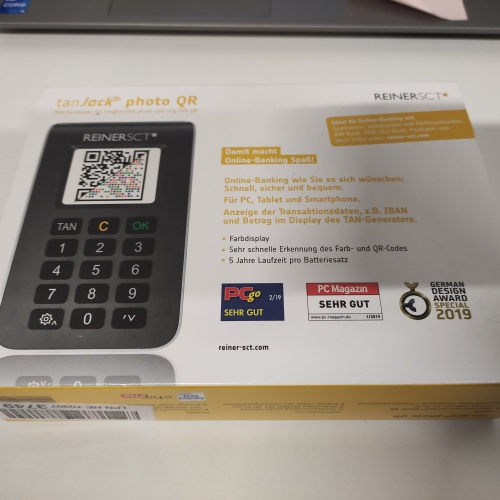 Ecost customer return Reiner SCT tanJack photo QR I Chip Tan Generator for Online Banking