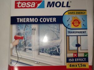 Ecost customer return Tesamoll thermal cover window insulation film, transparent insulation film for