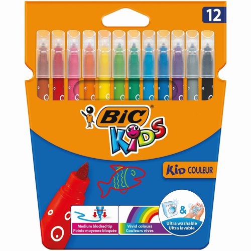 BIC Felt tip pens CF KID750 12 colours 9202937