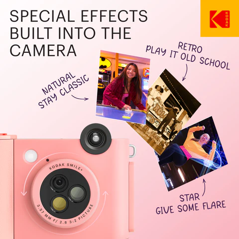 Kodak SMILE+ Instant Print Camera, 2x3'', Pink