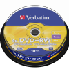 Verbatim 43488 DVD+RW SERL 4.7GB 4X Matt Silver Surface Discs (10 pcs/Pack)