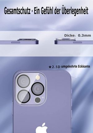 Ecost Customer Return YOFOKO Camera Screen Protector, Compatible with iPhone 14 Pro 6.1 Inch / 14 Pr