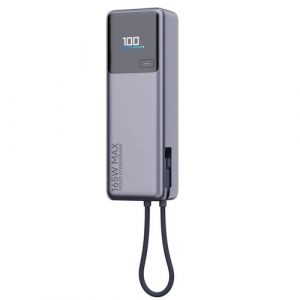 Xiaomi 165W Power Bank 10000mAh, Integrated Cable, Gray