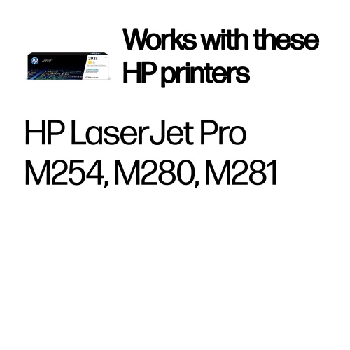 HP 203X (CF542X) Toner Cartridge, Yellow