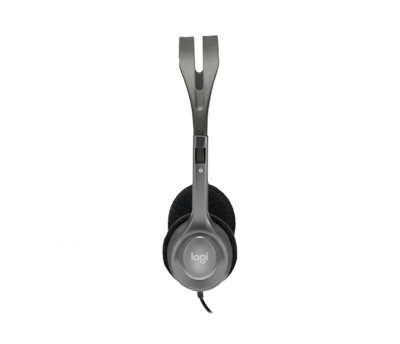 Logitech H110 Stereo Wired Headset, 3.5mm jack, Black/Silver