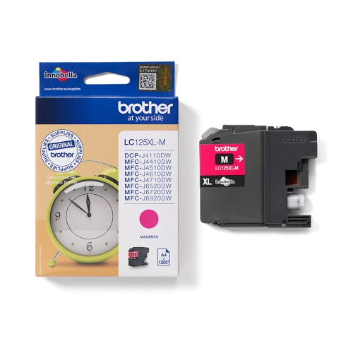 Brother LC125XL (LC125XLM) Ink Cartridge, Magenta