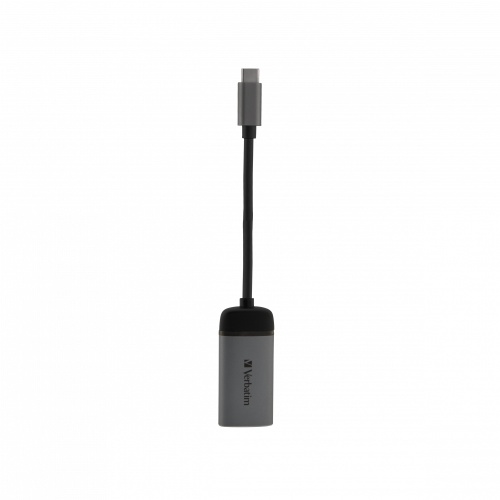 Verbatim 49143 USB-C to HDMI 4K Adapter, USB 3.1 GEN 1, HDMI 4K (60Hz), 10 cm Cable, Grey/Black