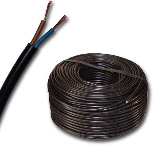 Ecost customer return Plastic hose cable, round LED cable, device cable, H05VVF 2 x 1.5 mm² (mm2), c