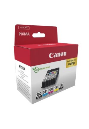 Canon PGI-580/CLI-581 (2078C007) Ink Cartridge Multipack, PGBK/BK/C/M/Y