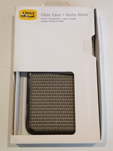 Ecost Customer Return OtterBox Clear Case + Performance Glass Bundle for Apple iPhone Xs Max - Black
