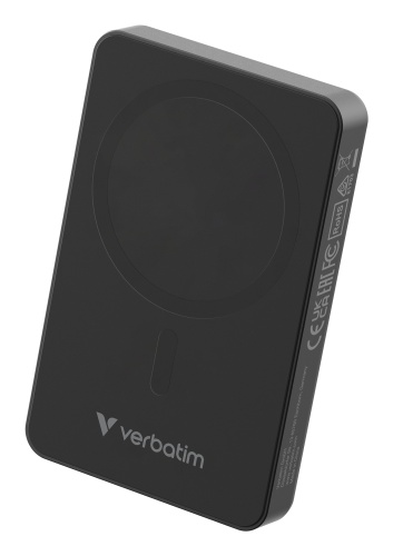 Verbatim 32227 Charge 'n' Go Essentials Magnetic Wireless Power Bank 10000mAh, Black
