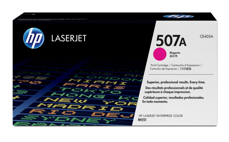 HP 507A (CE403A) Toner Cartridge, Magenta
