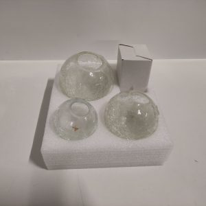 Ecost Customer Return Set of 3 LED Glass Balls with Light Chain warm white Indoor