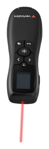 Verbatim 32364 Keynote Wireless Presenter with LCD Display and Red Laser Pointer, Black