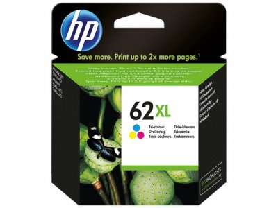 HP 62XL Tri-color (C2P07AE) Ink Cartridge, CMY