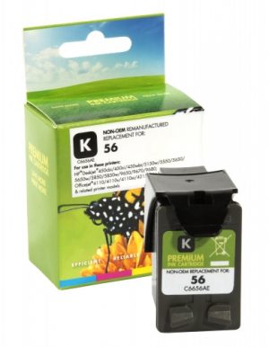 Static Control Ink Cartridge Black, Compatible with HP 56 (C6656AE)