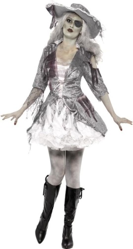 Ecost Customer Return Smiffy's Ghost Ship Pirate Treasure Costume with Dress and Hat - size: 36-38 (