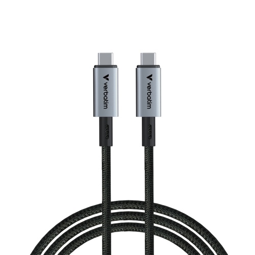 Verbatim 31847 Sync & Charge Cable USB-C to USB-C 240W 40Gbps 120cm, Grey/Black