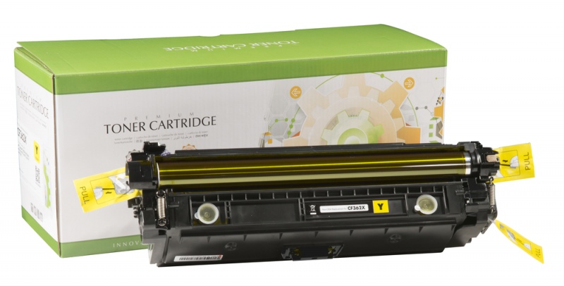 Static Control Toner Cartridge Yellow, Compatible with HP 508X (CF362X)/Canon CRG 040H