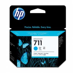 HP 711 3-pack (CZ134A) Ink Cartridge, Cyan
