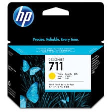 HP 711 3-pack (CZ136A) Ink Cartridge, Yellow