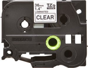 Brother TZe-161 (TZe161) Laminated Labelling Tape Black on Clear, 36mm, 8m