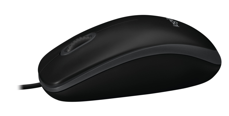 Logitech B100 Wired Mouse, USB Type-A, Optical, 800 DPI, Black