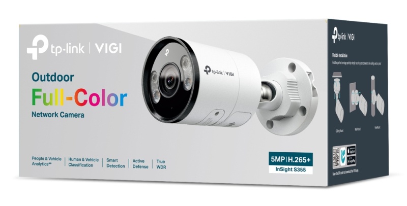 TP-Link InSight S355(4mm) VIGI 5MP Outdoor Full-Color Bullet Network Camera