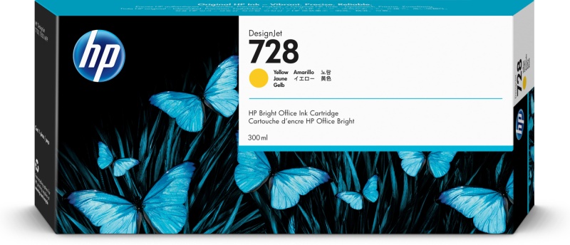 HP 728 (F9K15A) Ink Cartridge, Yellow