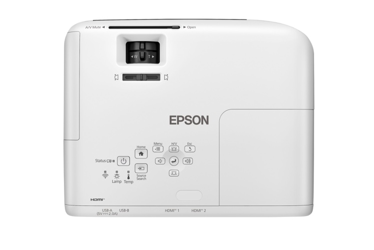Epson EB-W55 Projector 3LCD WXGA 1200x800, 4000 ANSI lumens, USB, Wi-Fi, White