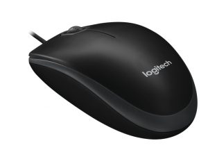 Logitech B100 Wired Mouse, USB Type-A, Optical, 800 DPI, Black