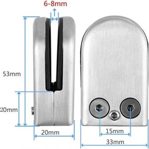 e9FZlDYyjjw9TJhmPkmcsM8hmKPJ0C3StAz4Eruz Ecost Customer Return Pack of 24 Stainless Steel Glass Holder Clamps, Suitable for 6-8 mm Glass